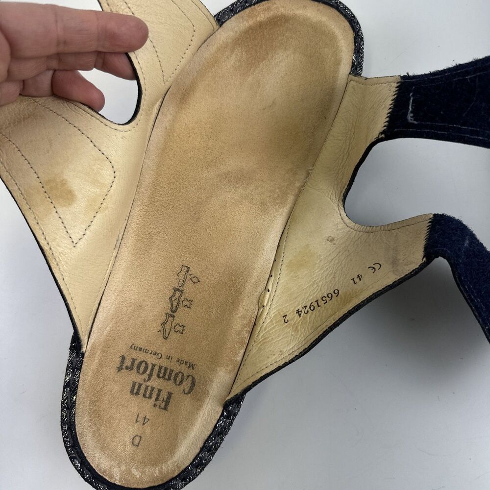 Finn Comfort‎ Jamaika Isotta Marine Slide Sandal Blue Comfort Womens 41 US 10 - Picture 12 of 13